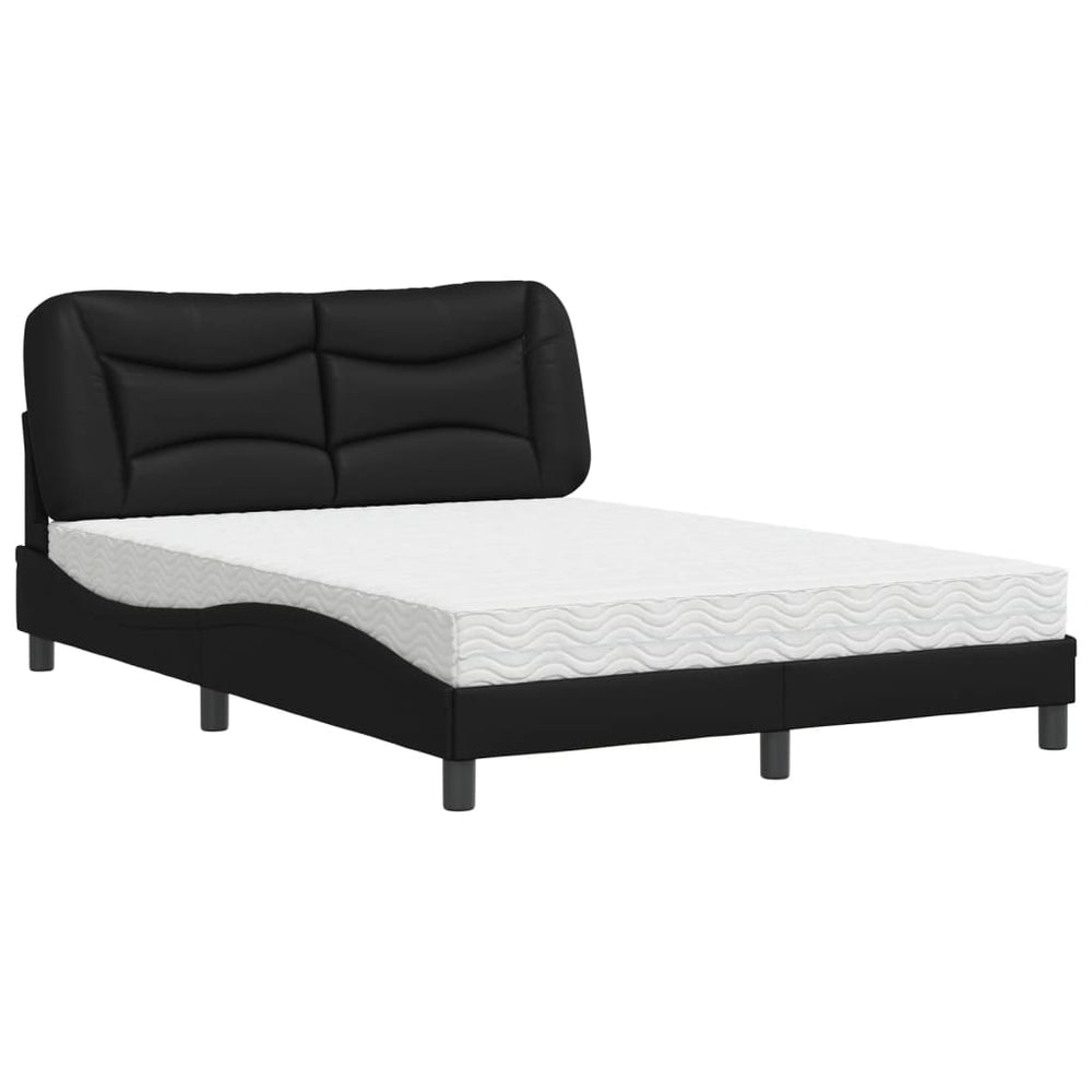 Bett mit Matratze Hvar Schwarz 120x200 cm