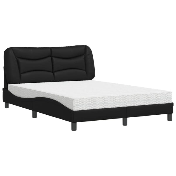 Bett mit Matratze Hvar Schwarz 120x200 cm
