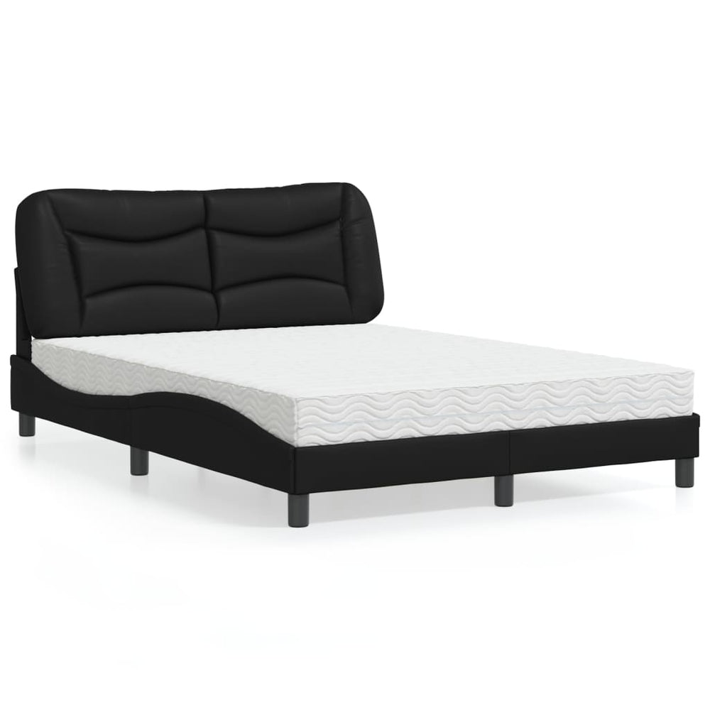 Bett mit Matratze Hvar Schwarz 120x200 cm