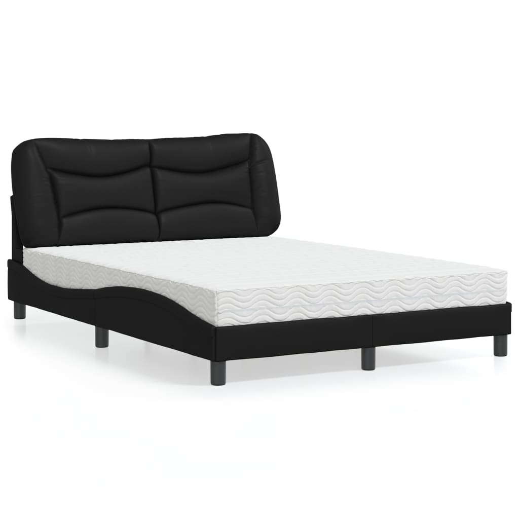 Bett mit Matratze Hvar Schwarz 120x200 cm