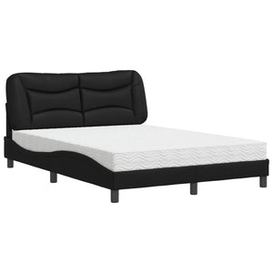 Bett mit Matratze Hvar Schwarz 140x190 cm
