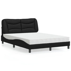 Bett mit Matratze Hvar Schwarz 140x190 cm