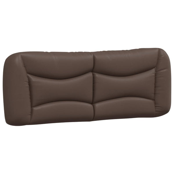 Bett mit Matratze Braun 140x190 cm Kunstleder