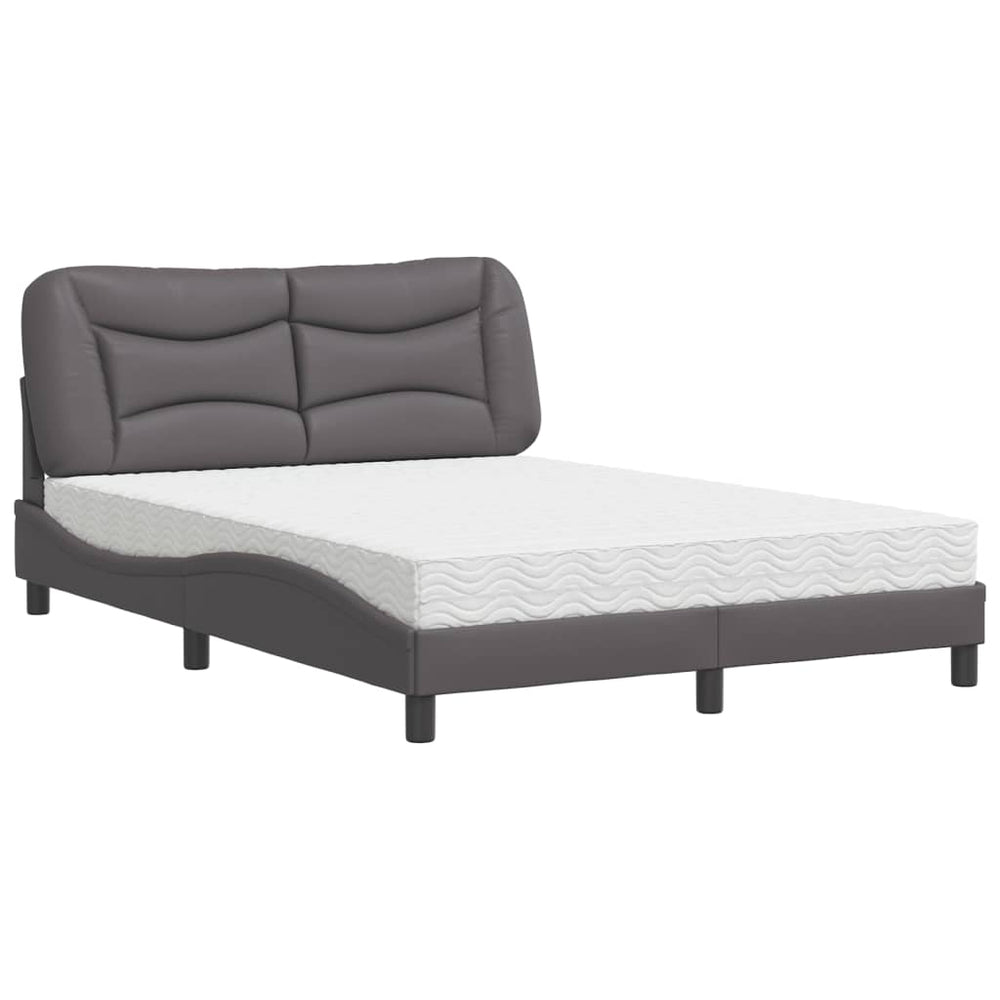 Bett mit Matratze Hvar Grau 140x190 cm