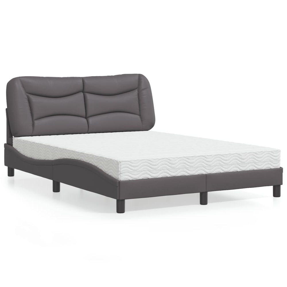 Bett mit Matratze Hvar Grau 140x190 cm