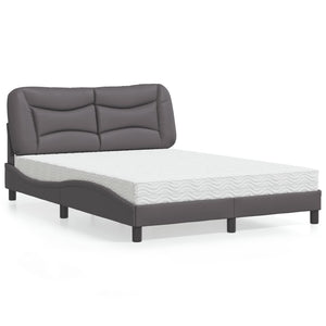 Bett mit Matratze Hvar Grau 140x190 cm
