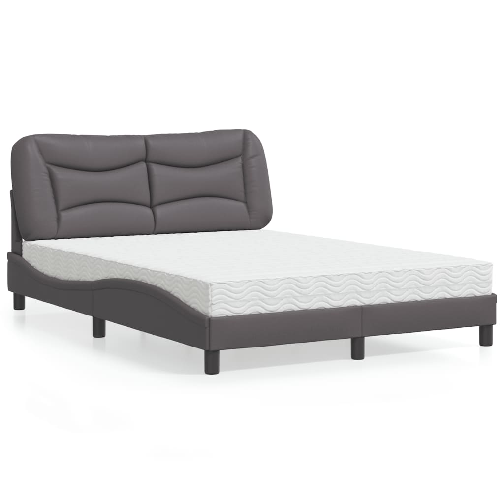 Bett mit Matratze Hvar Grau 140x190 cm