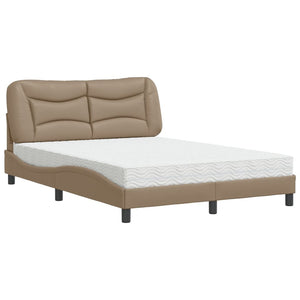 Bett mit Matratze Cappuccino-Braun 140x190 cm
