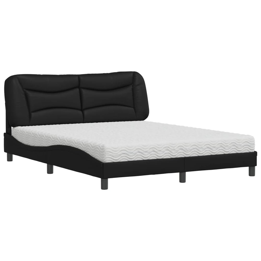 Bett mit Matratze Hvar Schwarz 160x200 cm