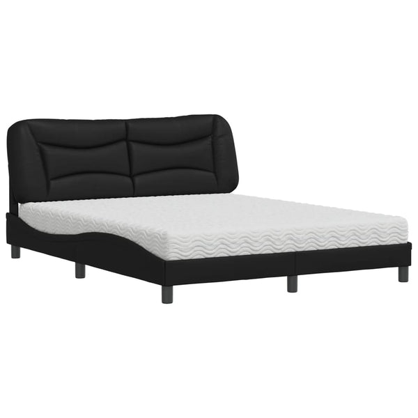 Bett mit Matratze Hvar Schwarz 160x200 cm