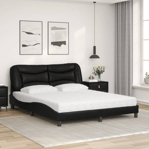 Bett mit Matratze Hvar Schwarz 160x200 cm