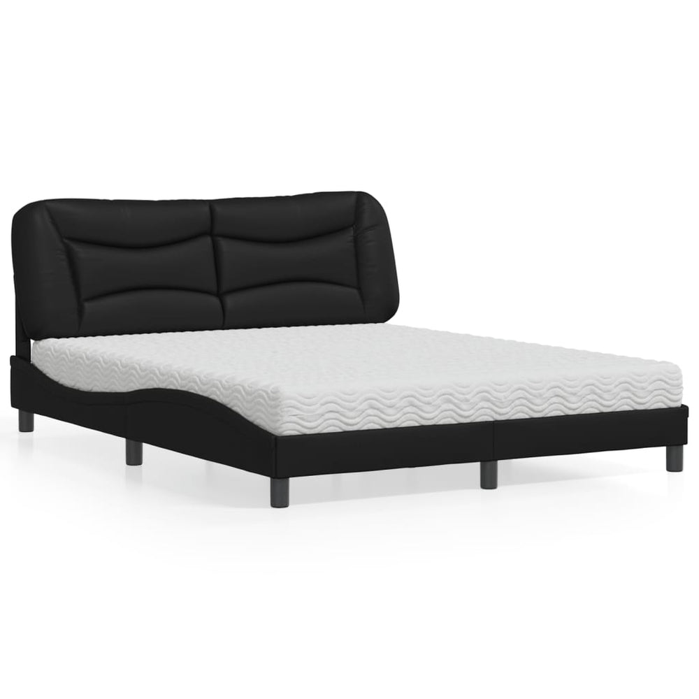 Bett mit Matratze Hvar Schwarz 160x200 cm
