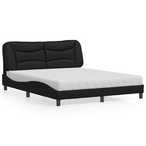 Bett mit Matratze Hvar Schwarz 160x200 cm