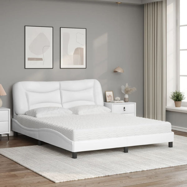 Bett mit Matratze Hvar Weiß 160x200 cm