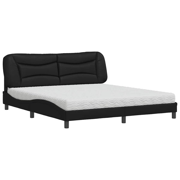 Bett mit Matratze Hvar Schwarz 180x200 cm