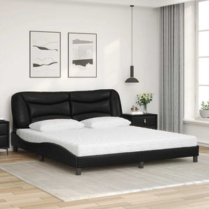 Bett mit Matratze Hvar Schwarz 180x200 cm