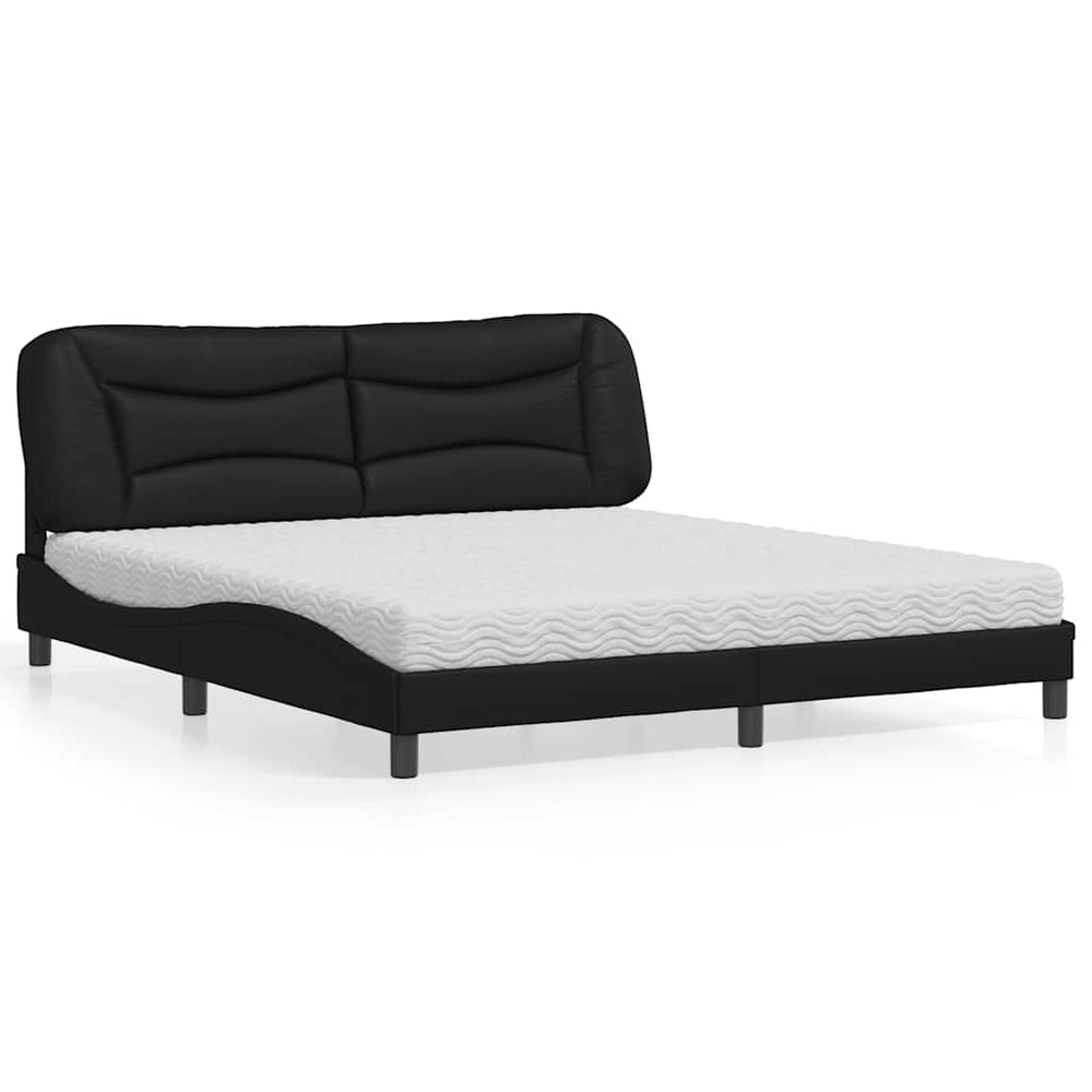 Bett mit Matratze Hvar Schwarz 180x200 cm