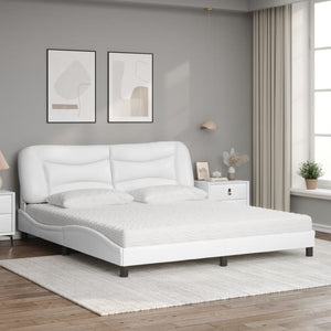 Bett mit Matratze Hvar Weiß 180x200 cm