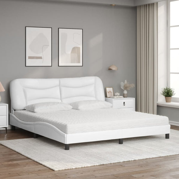 Bett mit Matratze Hvar Weiß 180x200 cm