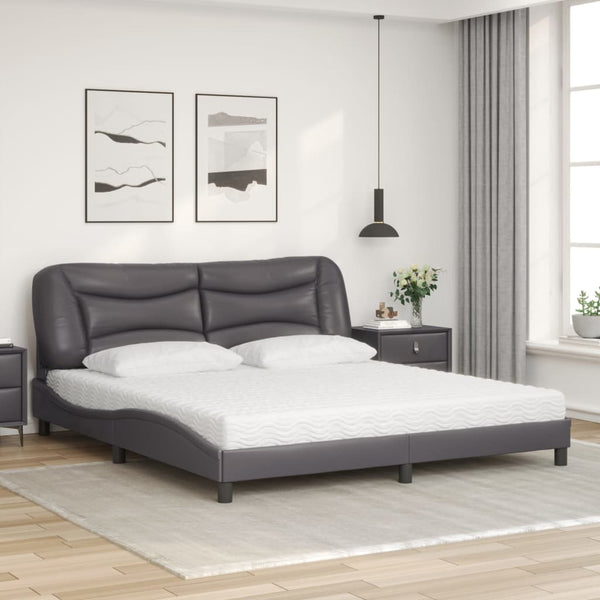 Bett mit Matratze Hvar Grau 180x200 cm