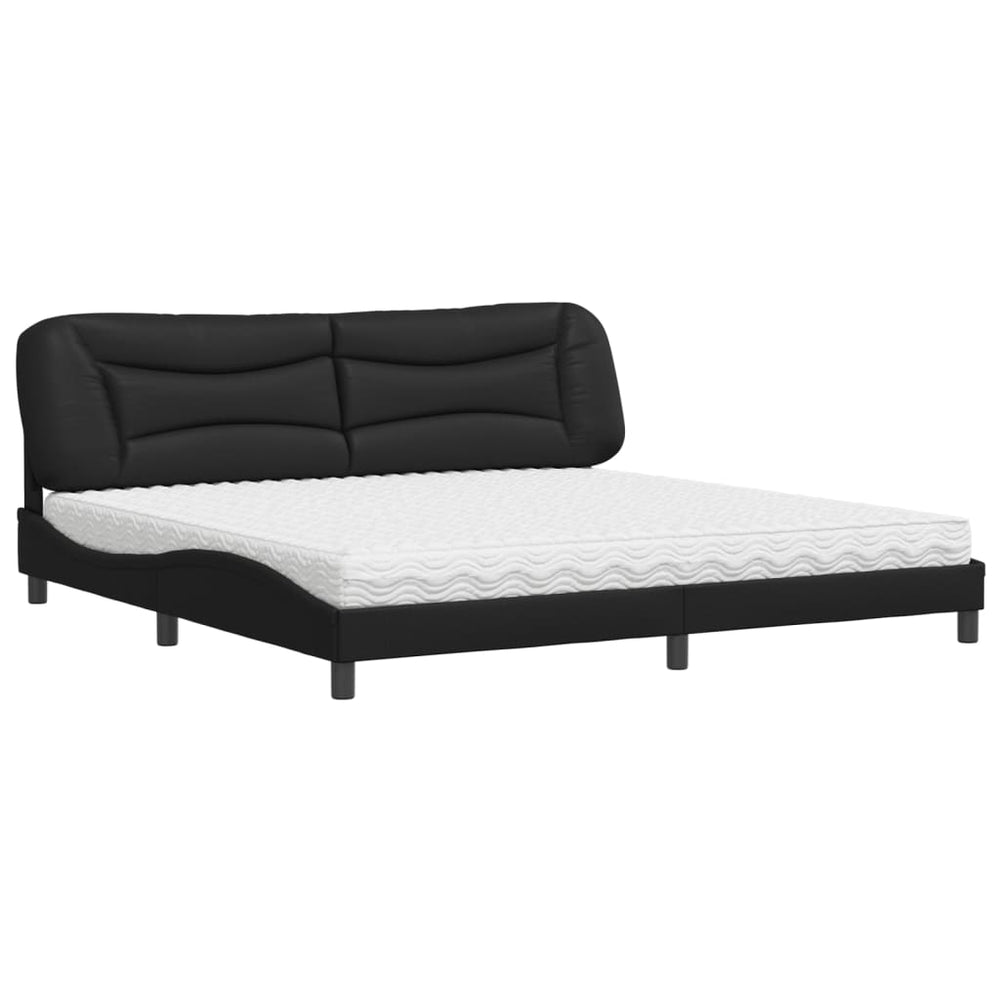 Bett mit Matratze Hvar Schwarz 200x200 cm