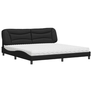 Bett mit Matratze Hvar Schwarz 200x200 cm