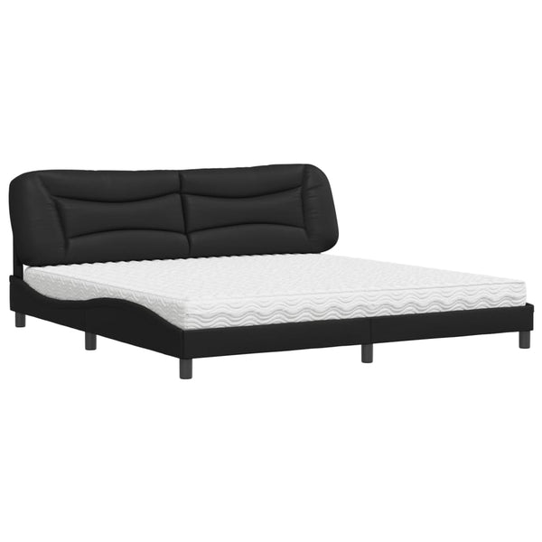 Bett mit Matratze Hvar Schwarz 200x200 cm