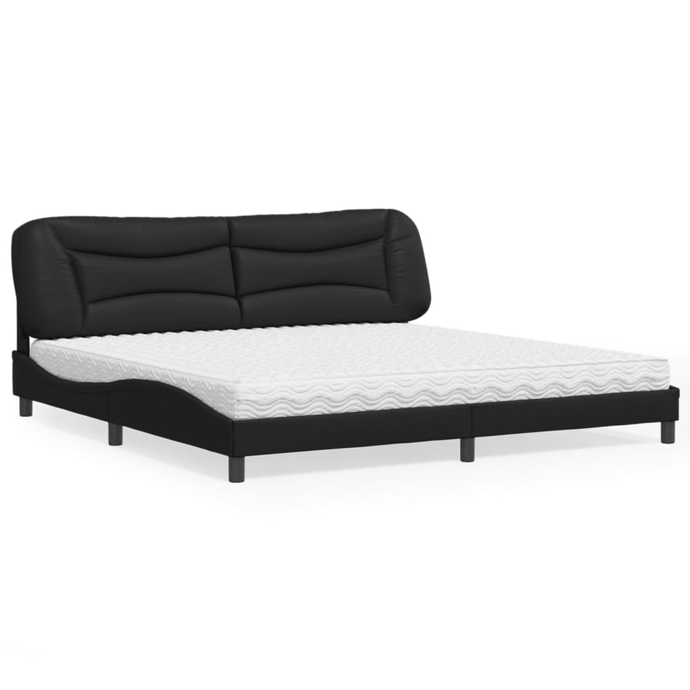 Bett mit Matratze Hvar Schwarz 200x200 cm
