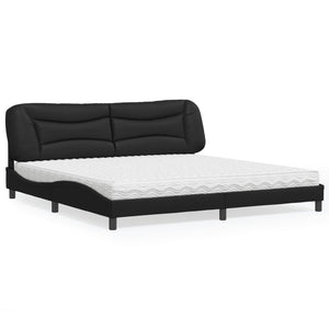 Bett mit Matratze Hvar Schwarz 200x200 cm