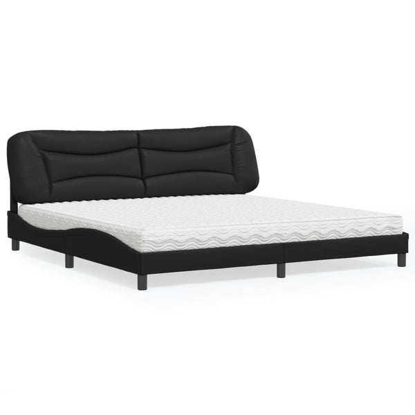Bett mit Matratze Hvar Schwarz 200x200 cm
