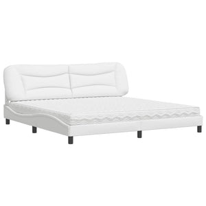 Bett mit Matratze Hvar Weiß 200x200 cm