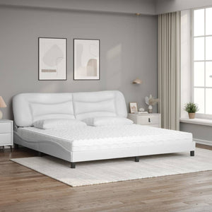 Bett mit Matratze Hvar Weiß 200x200 cm