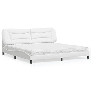 Bett mit Matratze Hvar Weiß 200x200 cm
