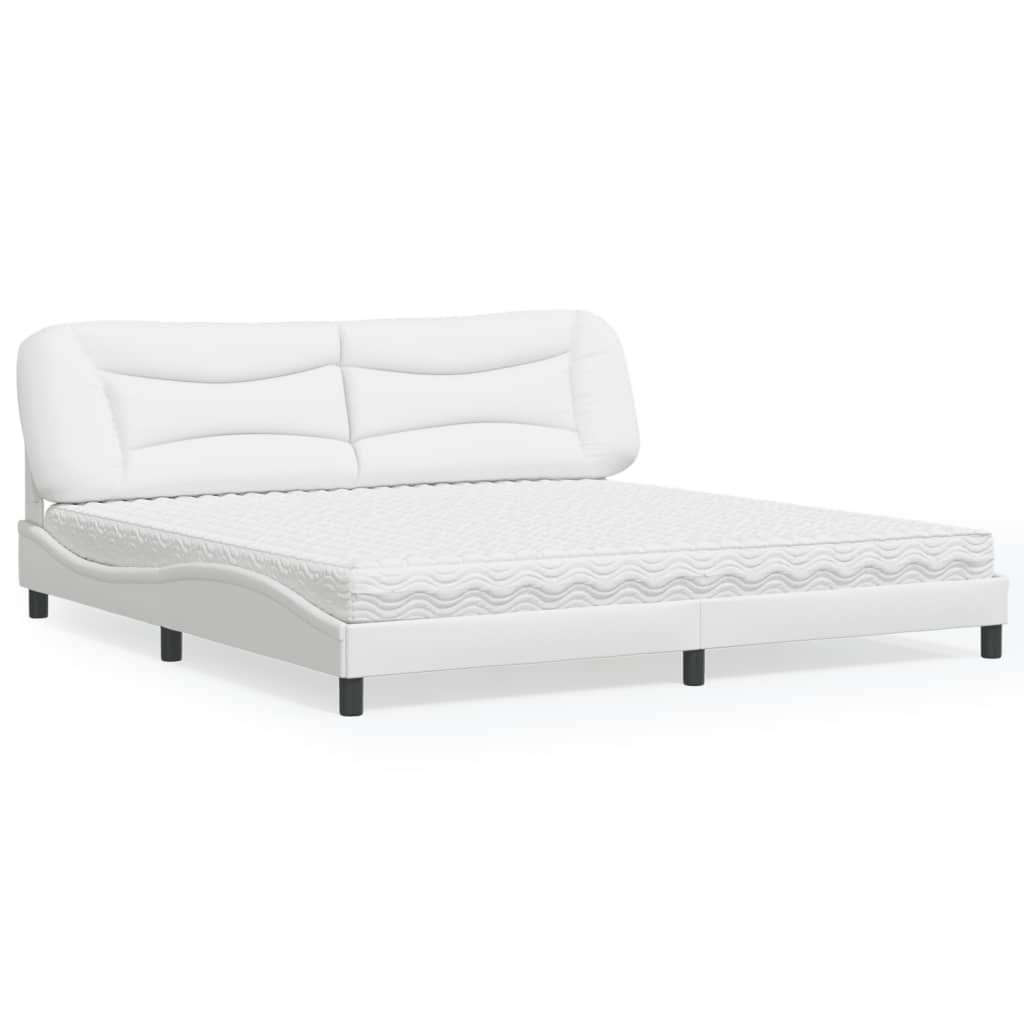 Bett mit Matratze Hvar Weiß 200x200 cm