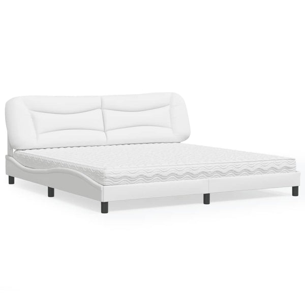 Bett mit Matratze Hvar Weiß 200x200 cm