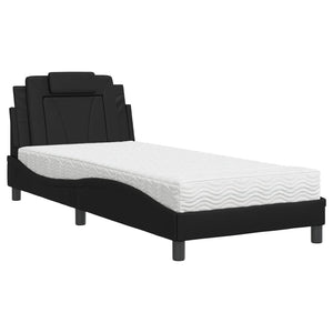 Bett Viana Schwarz mit Matratze 80x200 cm