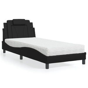 Bett Viana Schwarz mit Matratze 80x200 cm