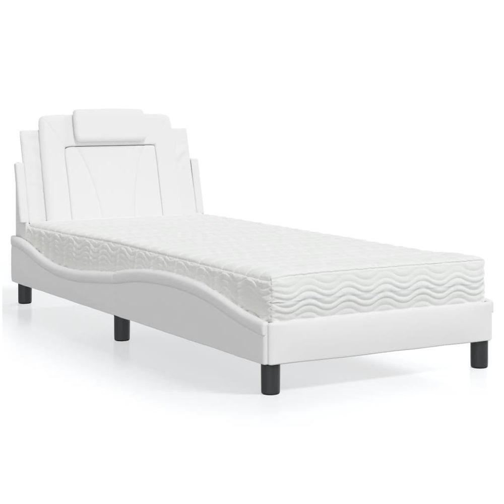 Bett Viana mit Matratze Weiß 80x200 cm
