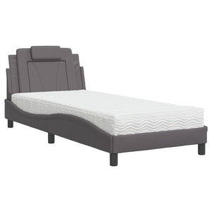 Bett Viana mit Matratze Grau 80x200 cm