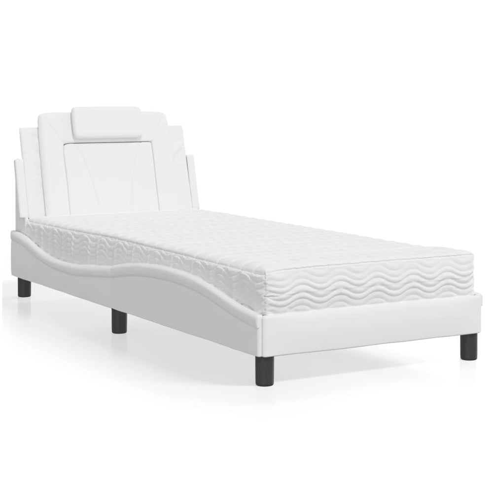 Bett Viana mit Matratze Weiß 90x190 cm