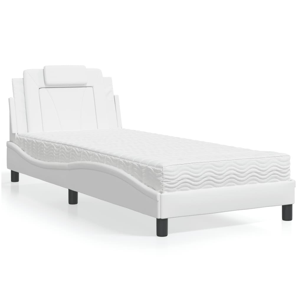 Bett Viana mit Matratze Weiß 90x190 cm