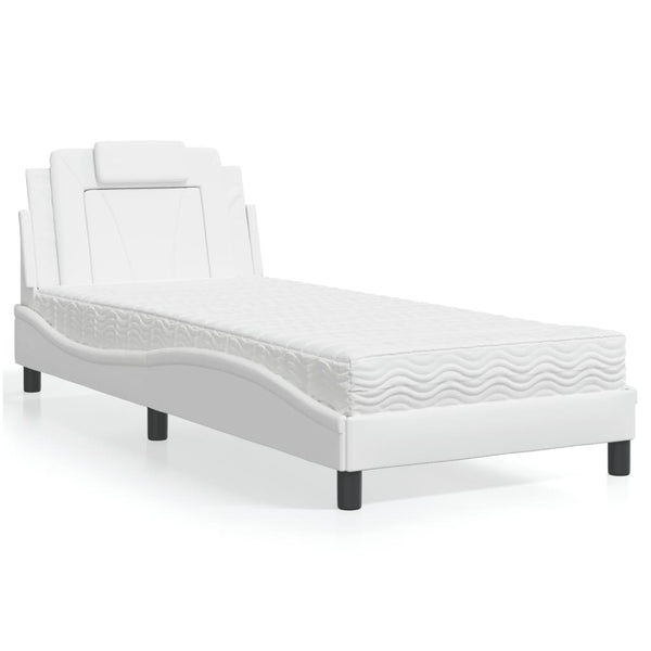 Bett Viana mit Matratze Weiß 90x190 cm
