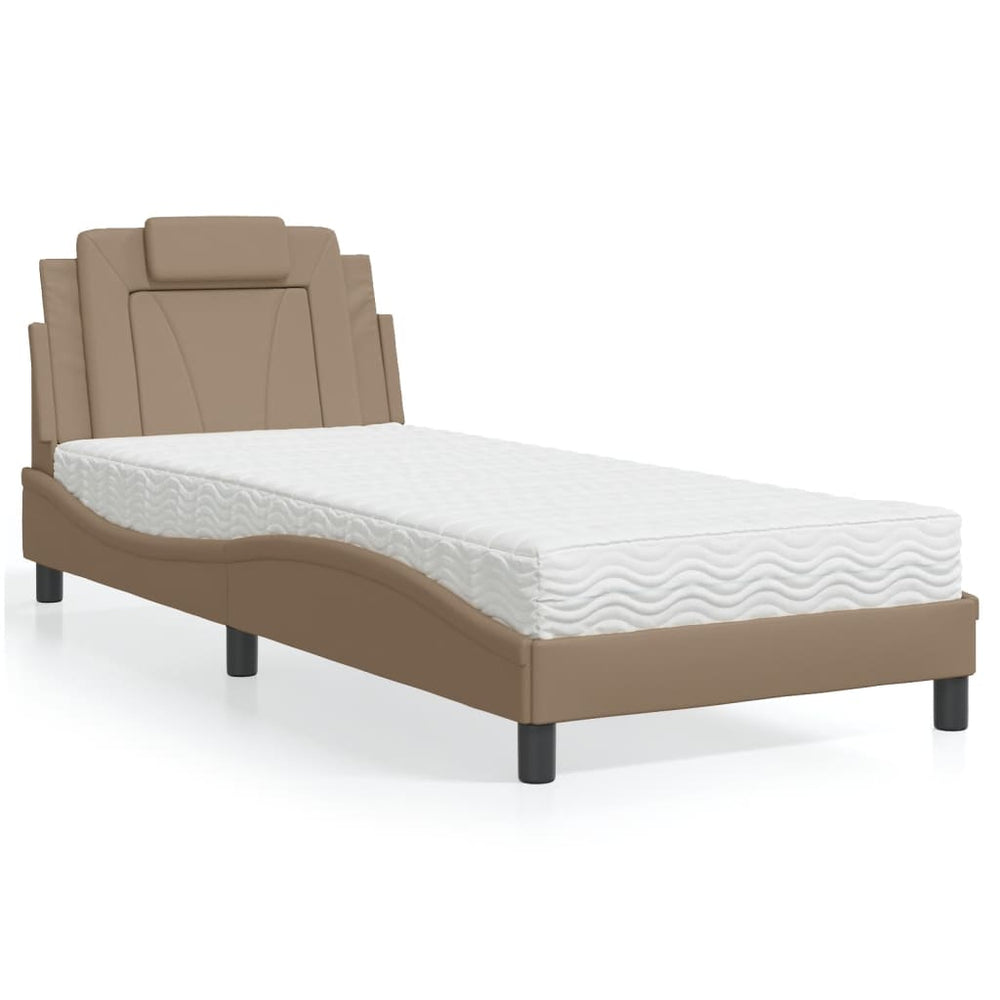 Bett Viana mit Matratze Cappuccino-Braun 90x190 cm