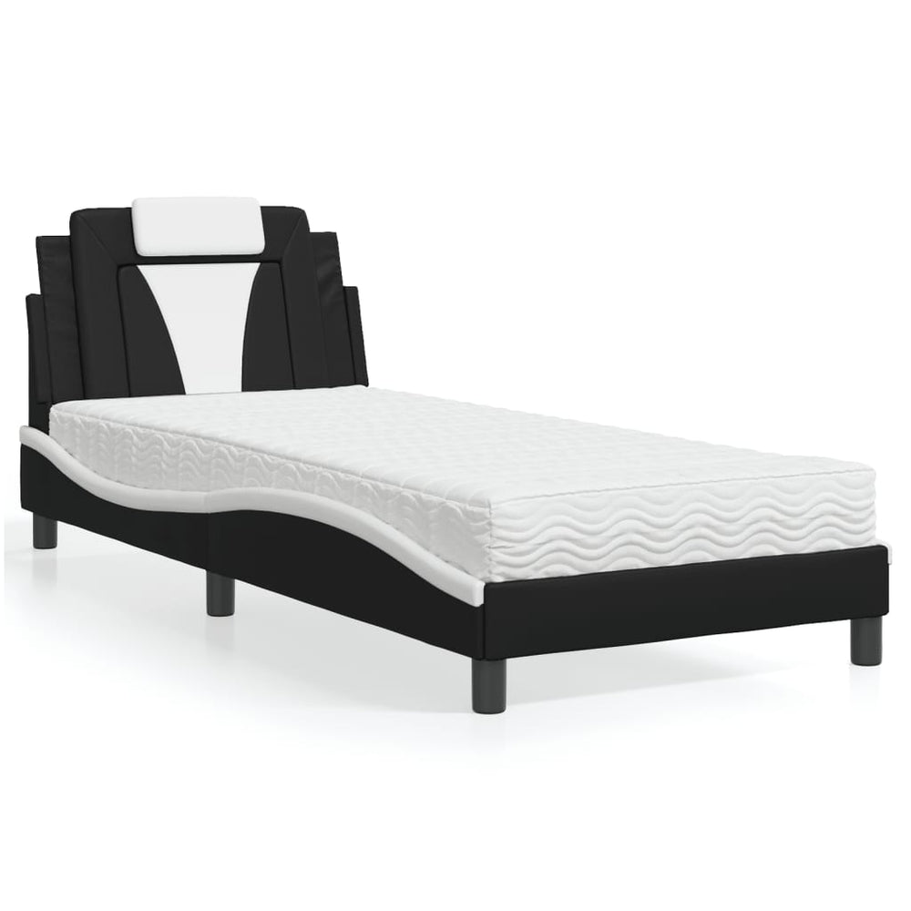 Bett Viana mit Matratze 90x190 Kunstleder