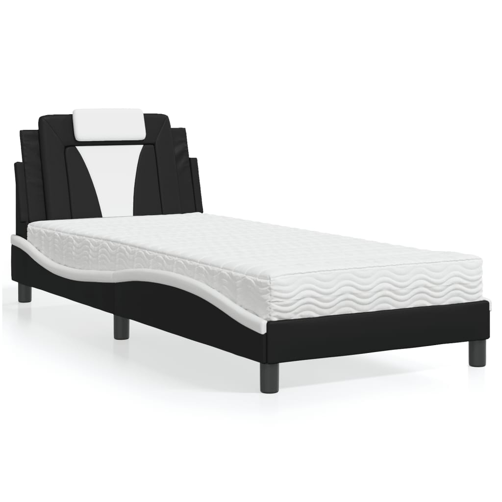 Bett Viana mit Matratze 90x190 Kunstleder