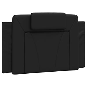 Bett Viana mit Matratze 90x200 cm Schwarz Kunstleder