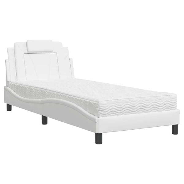 Bett Viana mit Matratze Weiß 90x200 cm