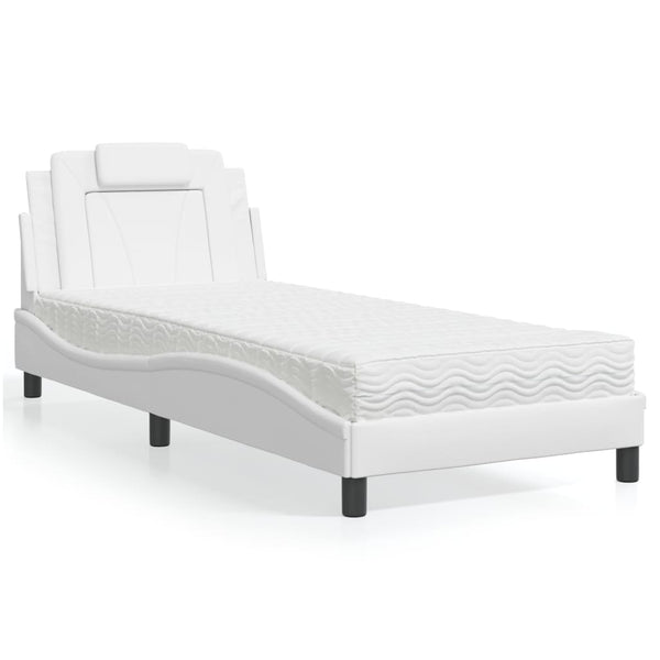 Bett Viana mit Matratze Weiß 90x200 cm
