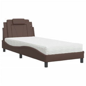 Bett Viana mit Matratze Braun 90x200 cm