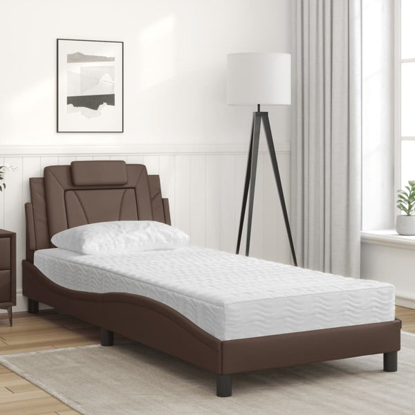 Bett Viana mit Matratze Braun 90x200 cm